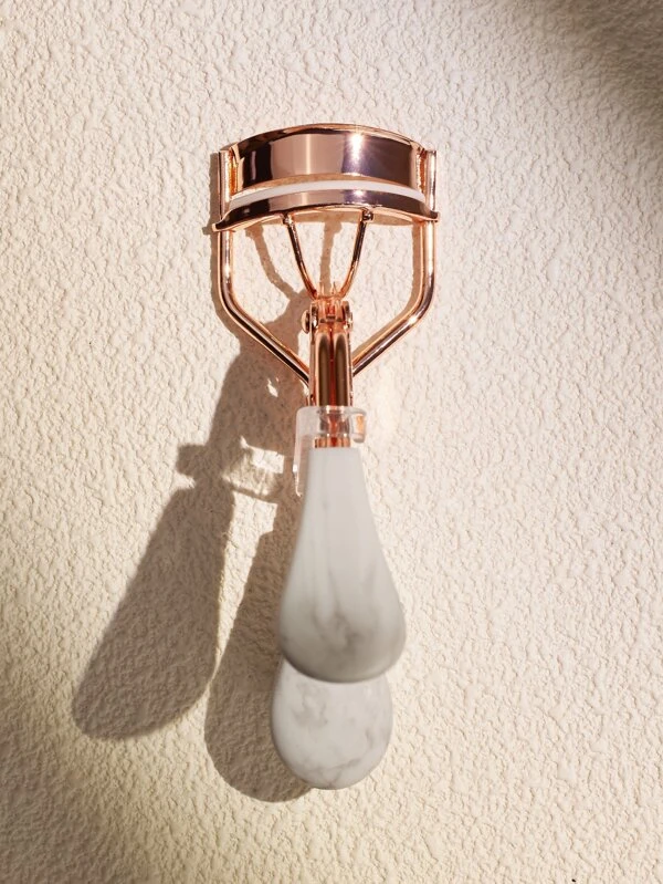 ที่ดัดขนตาสีโรสโกลด์พร้อมด้ามจับลายหินอ่อน  ค-87