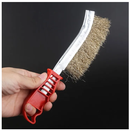 RC76-แปรงลวดทองเหลือง แปรงทองเหลือง แปรงลวดเหล็กชุบทองเหลืองด้ามพลาสติก แปรงลวดเหล็กชุบทองเหลืองด้ามพลาสติก