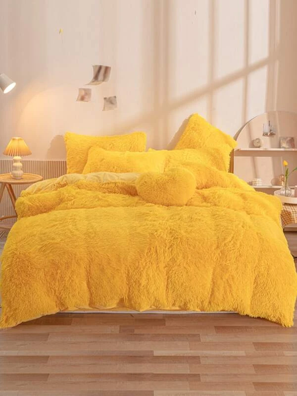 ชุดปลอกผ้านวม ไม่มีฟิลเลอร์ สีพื้น ขนนุ่ม t-50