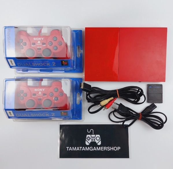 RE57-PS2 Slim SCPH-90006 limited edition สีCinnabar Red เล่นแผ่นก้อปไรท์/ก้อปปั๊ม/แผ่นแท้ได้หมด แถมแผ่นครบชุดพร้อมเล่น