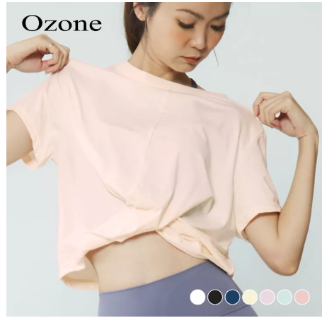 SF108-OZONE TWIST CROP TOP เสื้อยืด ออกกำลังกาย มีให้เลือก 5 สี ผลิตจากผ้าQuick-Dry รุ่น WS2002 เสื้อกีฬาหญิง