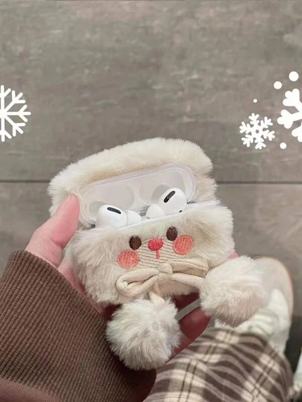 เคส 1 ชิ้น ลายการ์ตูน ขนฟู ใช้ร่วมกับ Airpods e-74
