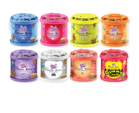 JIM84-น้ำหอม หมีซิ่ง King's Stella น้ำหอมติดรถยนต์ เจลน้ำหอมปรับอากาศ Freshy Bear Gel 80 g.