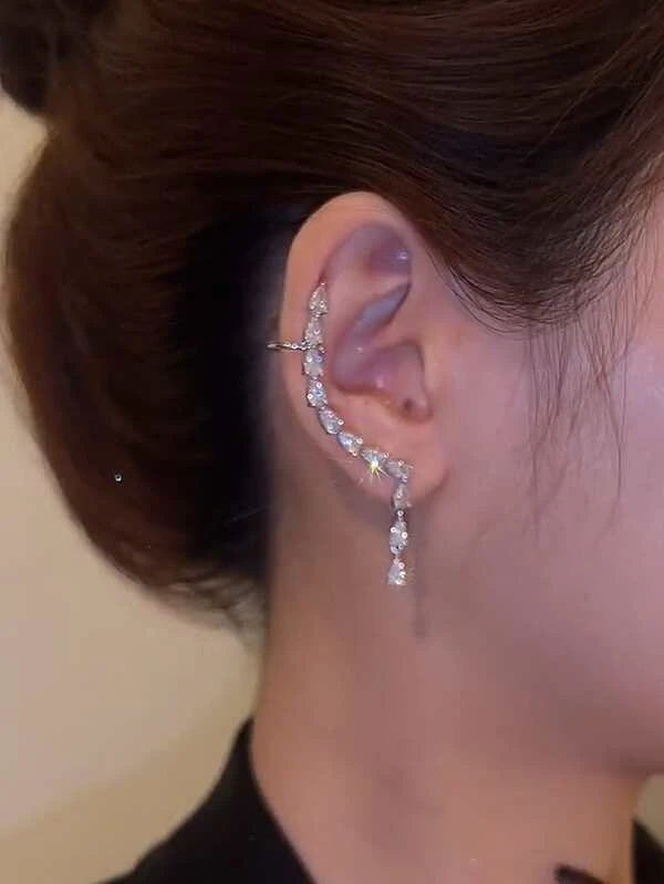 ต่างหู เพชรคิวบิกเซอร์โคเนีย ตกแต่ง 1 ชิ้น e-42