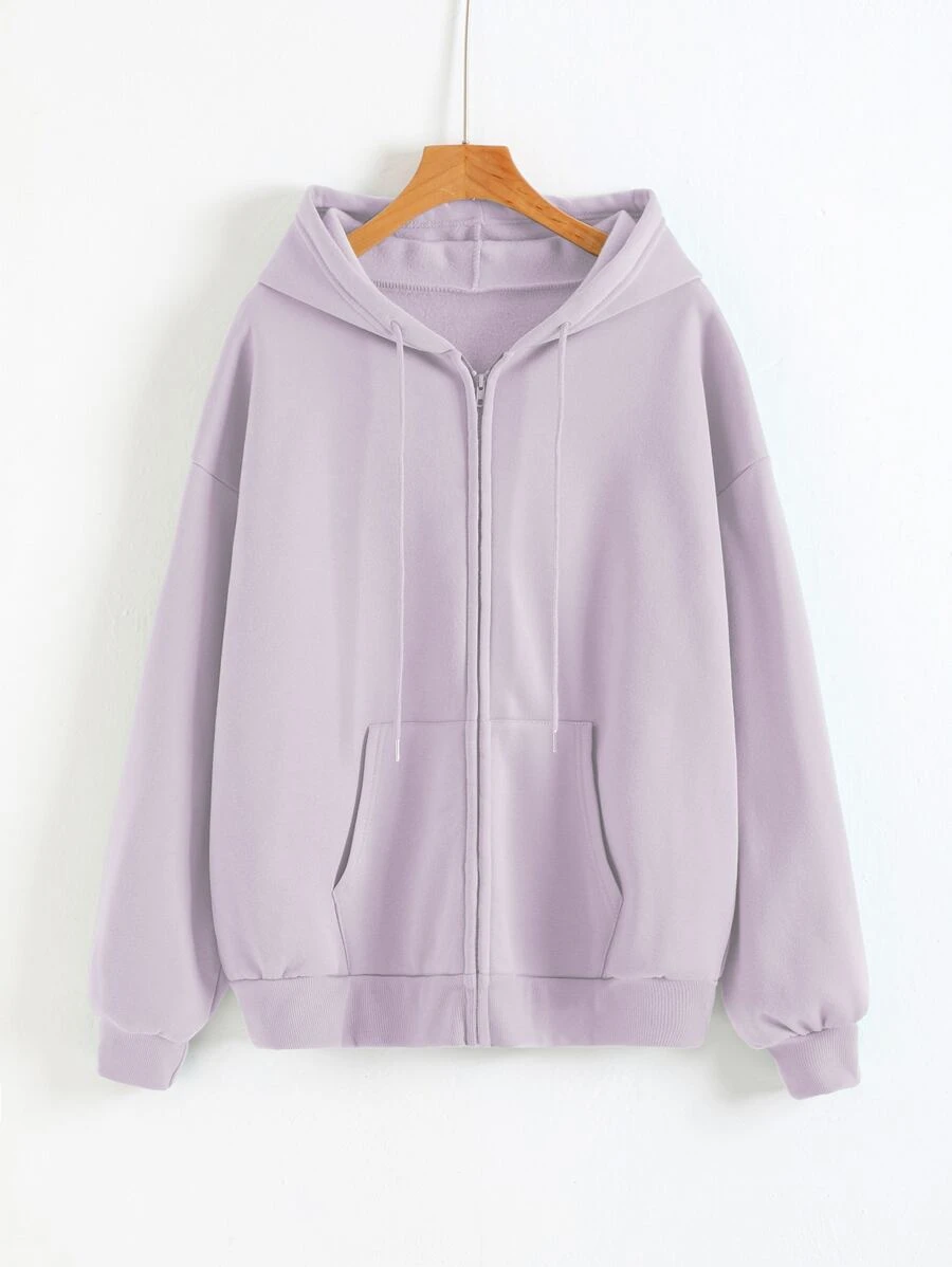 ฮู้ดดี้ ปิดซิป ไหล่ตก ซับขนแกะ สายรัด  cc-7