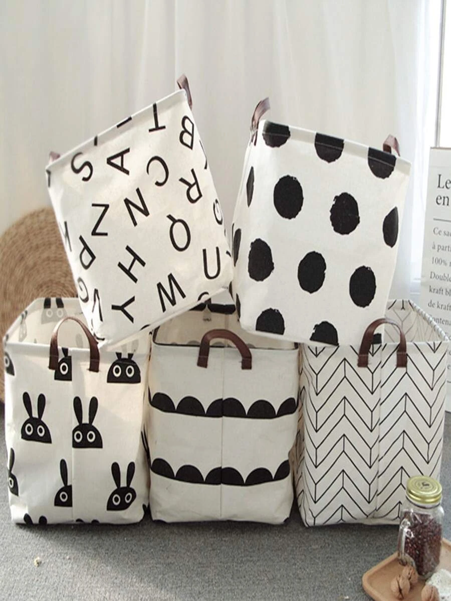 ตะกร้าเก็บเสื้อผ้า สุ่ม พร้อม ด้ามจับ 1 ชิ้น  gg-8