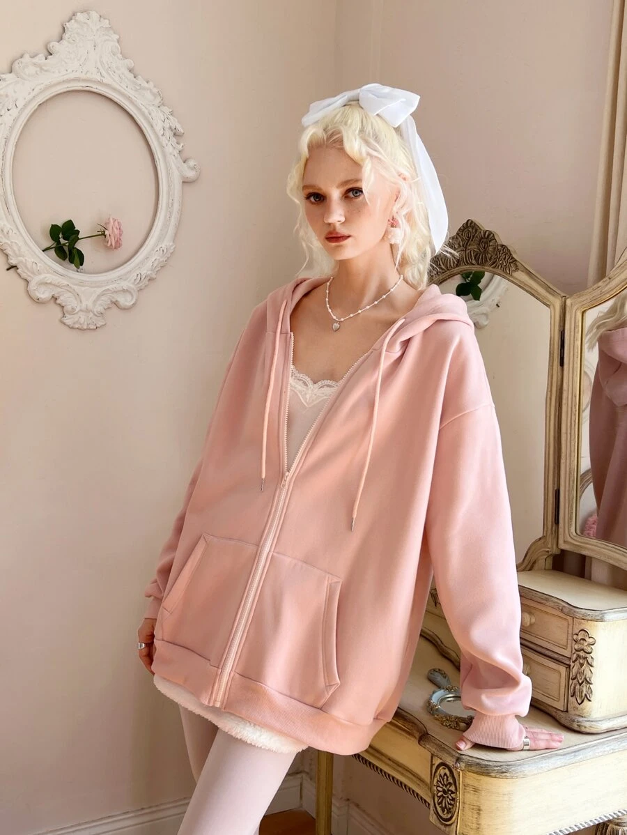 ฮู้ดดี้แบบมีซิป สีพื้น  cc-36