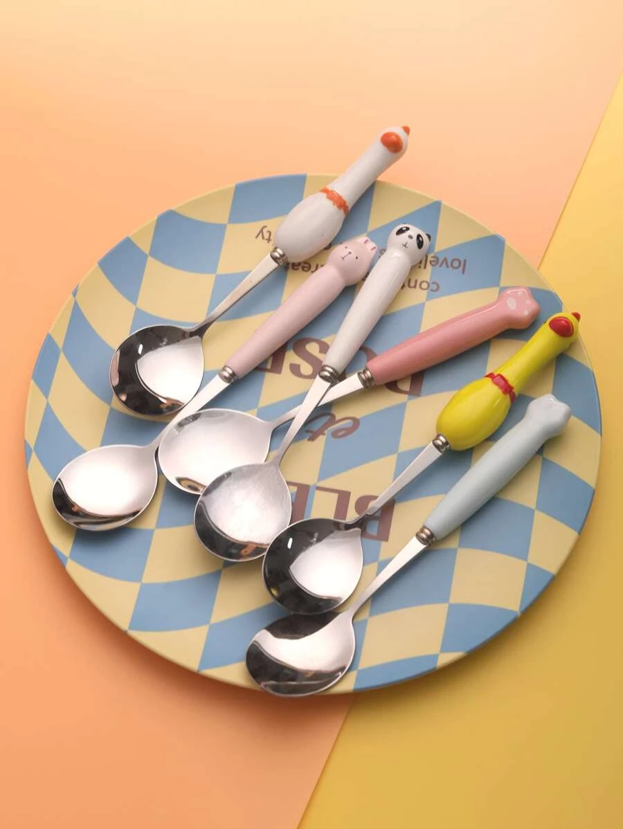 ช้อน รูปสัตว์ สุ่ม 1 ชิ้น  hh-91