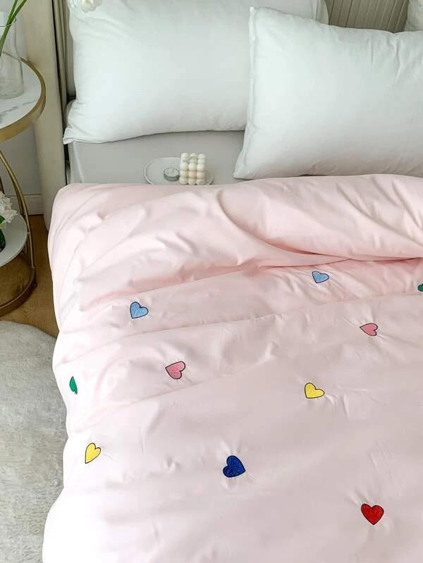 ผ้านวม ไม่มีฟิลเลอร์ ปัก หัวใจ t-30