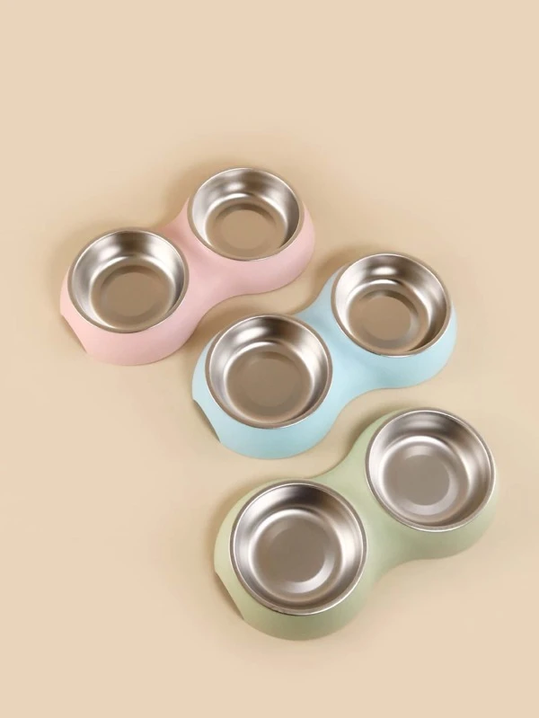 ชามสัตว์เลี้ยงคู่สีสุ่ม 1 ชิ้น ม-57