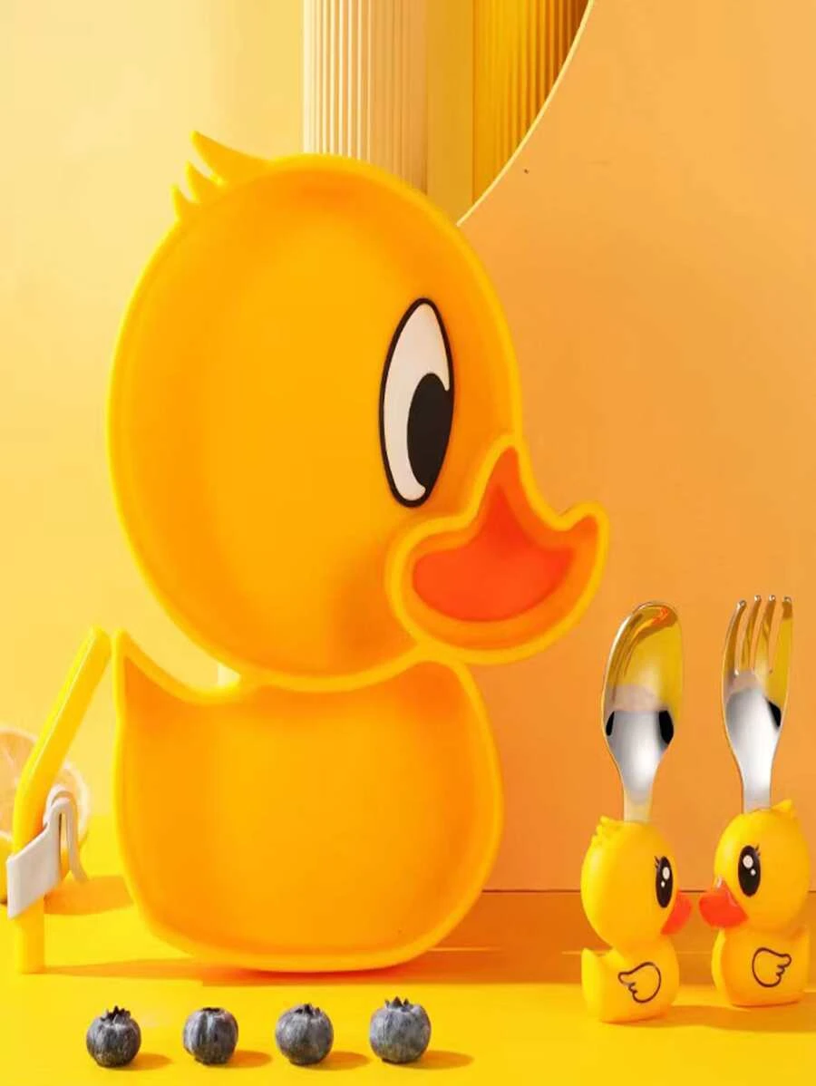 ชุดทานอาหาร การ์ตูน เป็ด ออกแบบ 6 ชิ้น  hh-33