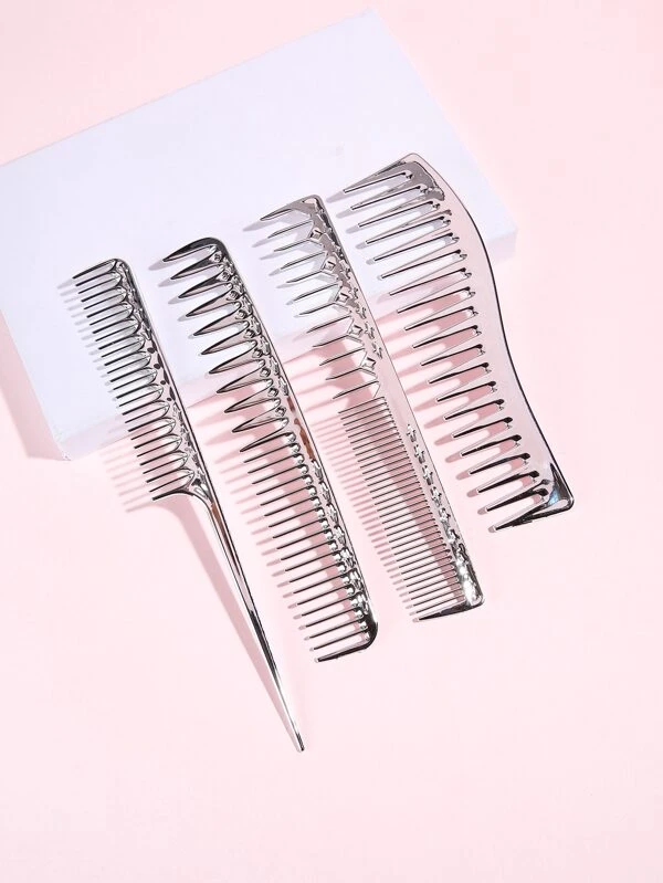 หวีผม พลาสติก 4 ชิ้น  k-64