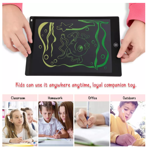 N87-กระดานวาดรูปเด็ก กระดานLCD Tablet ขนาด 8.5/12 นิ้ว ลบได้ Writing Tablet กระดานวาดภาพกราฟฟิตี้ LCD สำหรับเด็ก