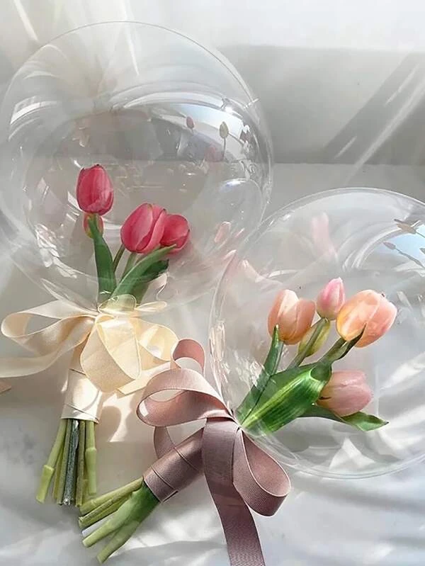 ลูกโป่ง น้ำยาง โปร่งใส 1 ชิ้น p-56