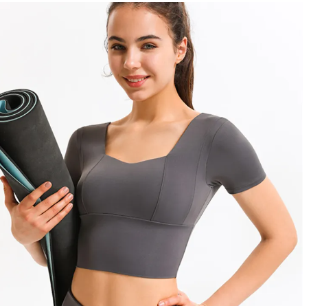 SF141-บราโยคะสำหรับผู้หญิง,ชุดชั้นในกีฬาแบบระบายอากาศได้ดีผ้าไนลอนสำหรับใส่เล่นโยคะออกกำลังกายวิ่งฟิตเนส