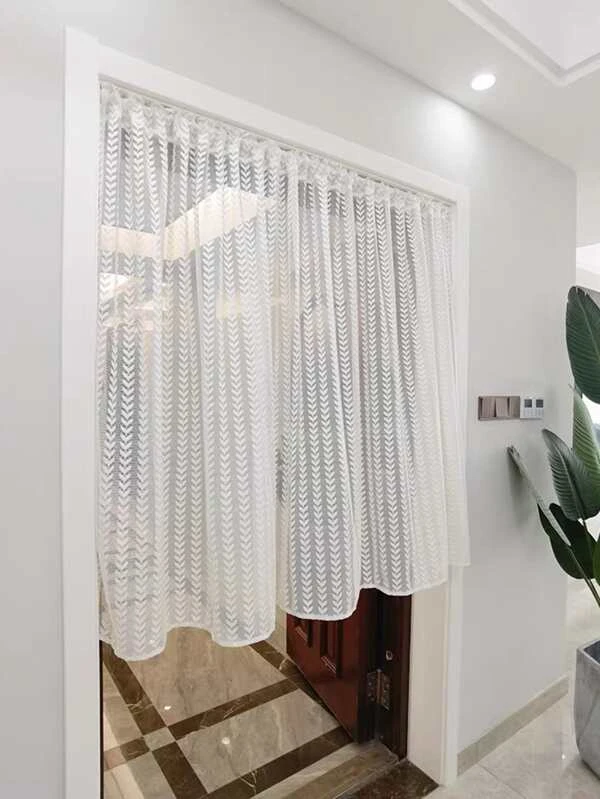 ผ้าม่าน ผ้าโปร่ง รายละเอียด การปัก  ผ130