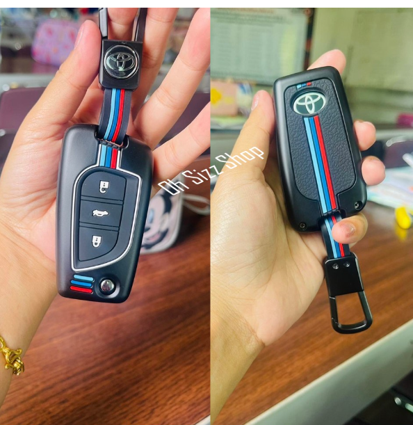 K05-เคสโลหะรีโมทรถ Toyota Revo Full Package 2021 (Alloy Up Grade Luminescence 3D Silicone Push button Guard) Toyota Key Se