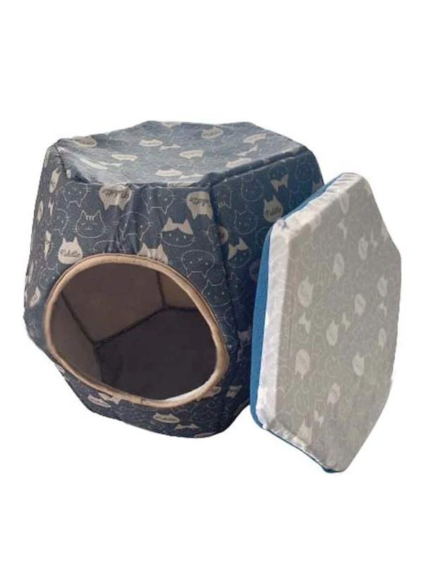 เตียง สัตว์เลี้ยง ลาย แมว 1 ชิ้น  j-16