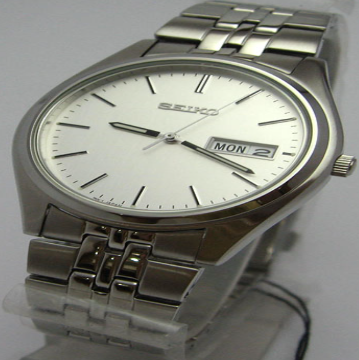 S36-seiko ใช้ถ่าน รุ่นใหม่ เรียบเรียบแต่ดูดี ตัวเรือนสายสแตนเลสตัน