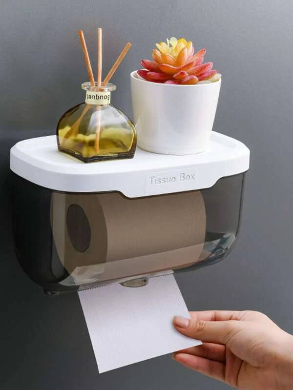 1 ชิ้น เนื้อเยื่อ จัดเก็บ ติดผนัง กล่องทิชชู่ ผ้าคลุม ที่วาง สำหรับ บ้าน  nn-12