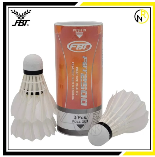 DK80-***1หลอดมี 3 ลูก*** ลูกแบดมินตัน FBT 2500 ลูกขนไก่คุณภาพดี