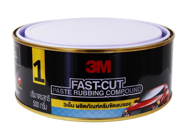 AC76-3M Fast-Cut ผลิตภัณฑ์ครีมขัดลบรอยกระดาษทราย FAST-CUT PASTE RUBBING COMPOUND No.1 ขนาด 500 กรัม