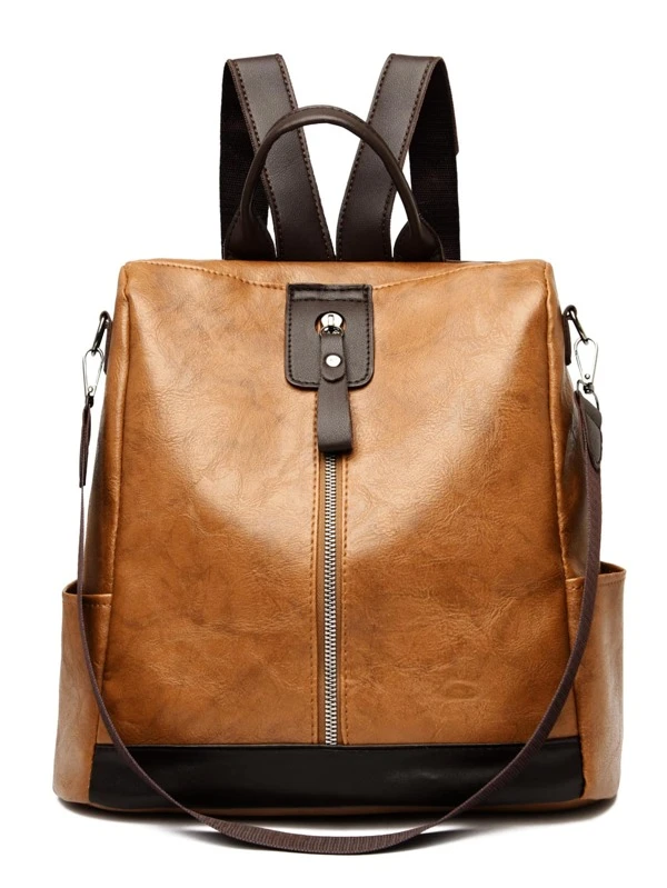 กระเป๋าเป้ทูโทนซิปหน้า  ll-46